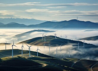 Wind Turbines on Grassy Hill