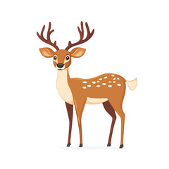 Fototapeta premium christmas reindeer with red nose