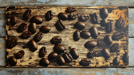 coffee beans Pattern background on a textured surface for creative design and branding concepts new beautiful stock image illustration AI