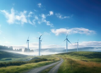 Wind Turbines on Grassy Hill