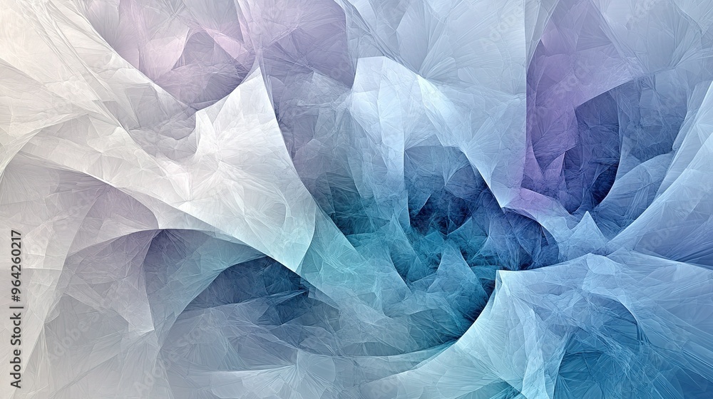 Poster abstract swirling patterns in soft pastel colors create a calming effect in a digital artwork