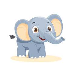 Fototapeta premium baby elephant cartoon