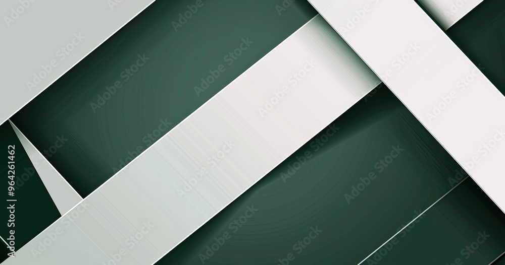 Poster a modern abstract composition featuring overlapping geometric shapes in muted tones, creating a sens
