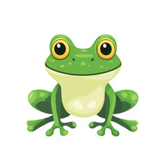 Obraz premium green frog isolated on white