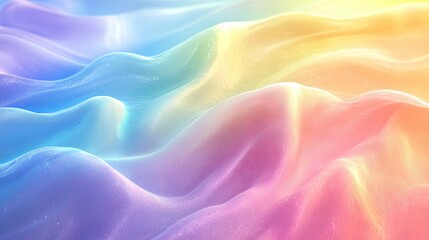 Obraz premium Abstract Wavy Pastel Fabric with Glimmering Texture