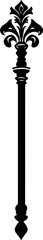 Elegant Black Decorative Fence Post Topper Design