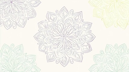 Elegant mandala design with soft pastel colors creating a calming atmosphere for relaxation and meditation spaces