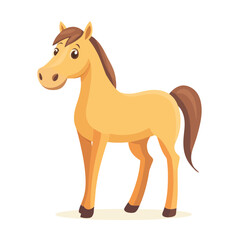 horse cartoon isolated on white