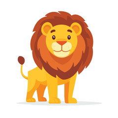 Obraz premium lion cartoon isolated on white