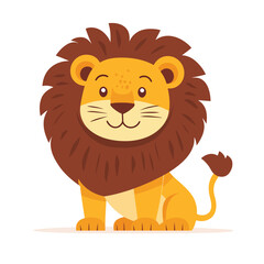 lion cartoon isolated on white