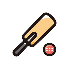 Cricket outline icon for graphic design, apps and websites