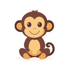 Monkey isolated on white background