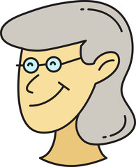 Girl Face Character Illustration