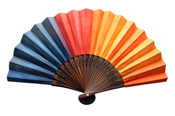 a fan with different colors of paper

