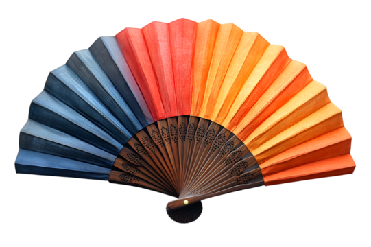 a fan with different colors of paper

