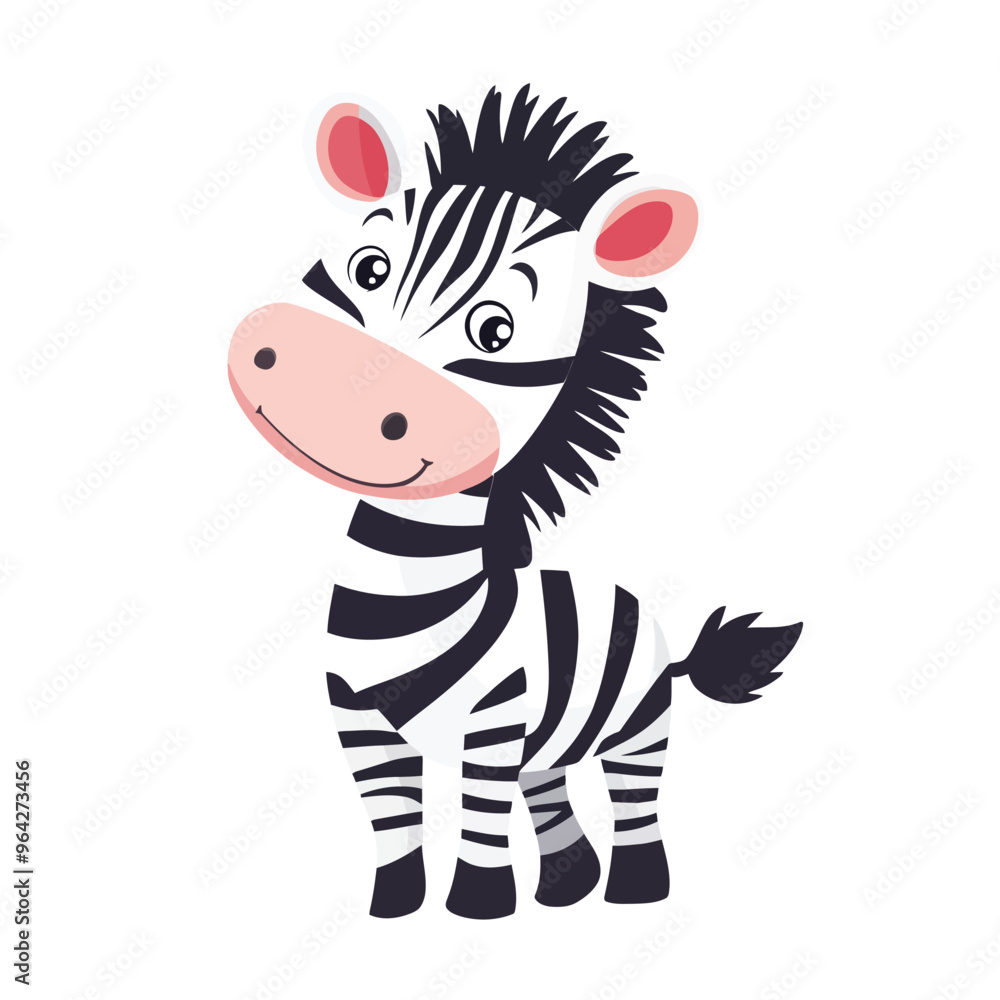 Wall mural zebra character