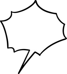 Manga Style Bubble Speech Element 