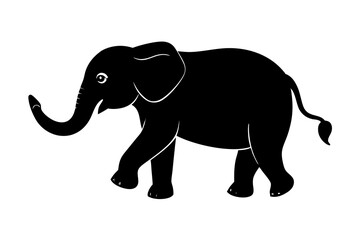 Obraz premium elephant silhouette vector