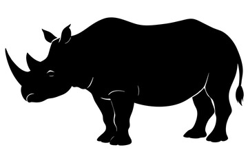 Fototapeta premium rhino isolated on white