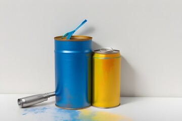 Colorful Spray Paint Can Isolated on White Background