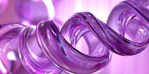 Wavy 3d style Glass Shapes Background with copy space. Minimalistic modern backing for web presentation banner