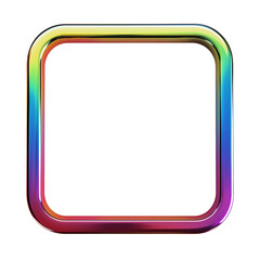 Rectangular rainbow frame with rounded corners for a painting or photo
