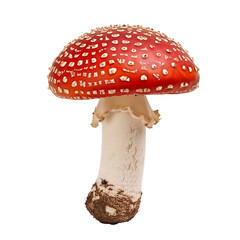 Obraz premium Red fly mushroom, with white spots, isolated