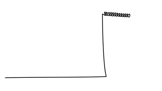 animation of continuous drawing of a notepad with one line.