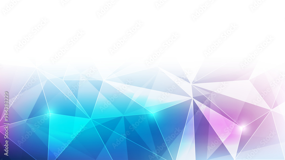 Poster abstract technology background with hexagons and glowing lights. vector illustration.