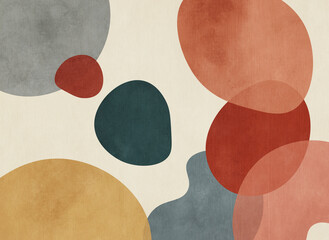 Contemporary flat modern illustration with geometric abstraction. Design for wallpaper, photo wallpaper, mural.	