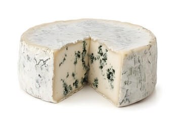 Blue cheese dor blue or roquefort isolated on white background