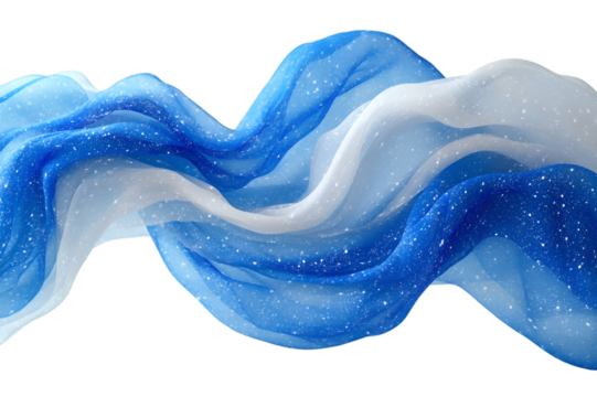 a blue and white fabric. 