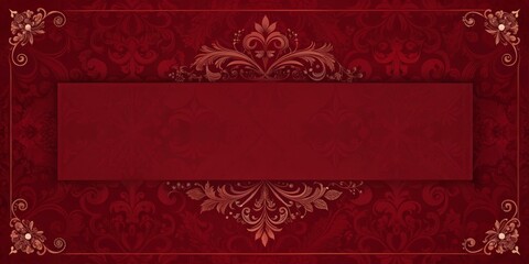 red background with ornament card
