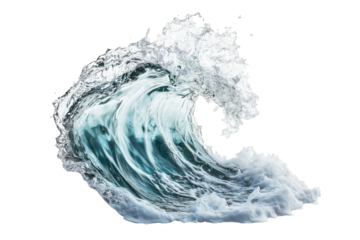 Water Wave. Wave. Transparent. Cutout..Wave Isolated with Alpha Transparency.