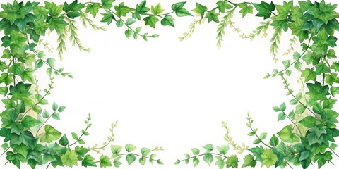 Obraz premium Ivy frame template illustration