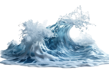 Water Wave. Wave. Transparent. Cutout..Wave Isolated with Alpha Transparency.