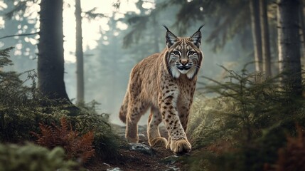 Fototapeta premium Lynx in the Forest
