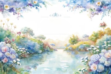 Painting illustration wedding card template