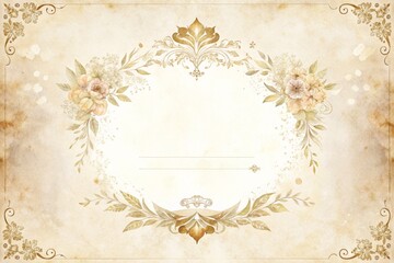 Vintage card frame template