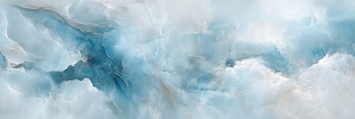 Fototapeta premium A tranquil blend of blue and white clouds creates a calming atmosphere in a bright sky