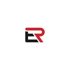 ER or RE abstract letter outstanding professional business awesome artistic branding company different colors illustration logo design.