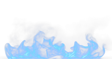  Blue flame effect transparent background