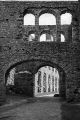 Ruiny rezydencji pałacowej Krzyżtop&oacute;r, pozostałości rezydencji magnackiej z XVII wieku, Polska.