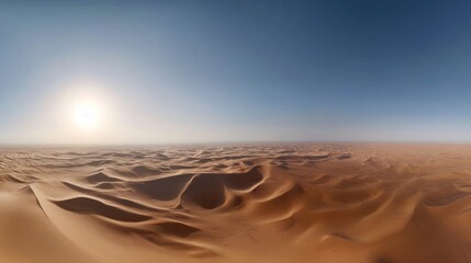 Naklejka premium Aerial View of a Vast Desert Landscape