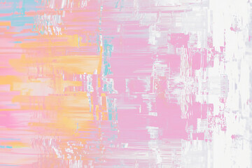 Obraz premium Colorful Pixel Glitch Effect on Transparent Background