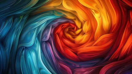 Fototapeta premium Vibrant swirl of colors creates a dynamic and energetic visual. Perfect for artistic projects, backgrounds, or abstract designs.