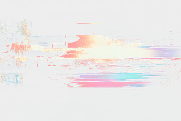 Retro Glitch Effect with Transparent Background