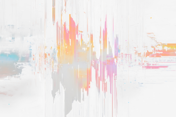 Digital Noise Glitch Effect on Clear Background