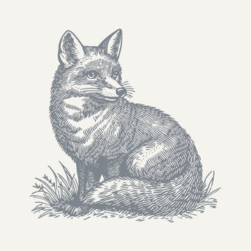 recommend clip art: Fox. Vintage woodcut engraving style vector illustration.