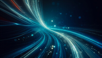 Abstract lines blue and white, luminous of light flowing curve, combining electric blue and subtle white colors